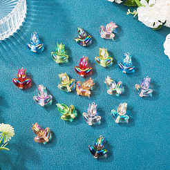 18 шт. 9 стиля подвески-цветы из акрила и сплава&nbsp;PALLOY-TAC0160