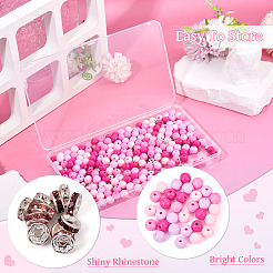 200шт 4 цвета непрозрачные акриловые бусины&nbsp;MACR-TA0002-53