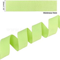 超幅広の厚手の平らなゴムバンド  ウェビング衣類縫製アクセサリー  緑黄  30mm&nbsp;EC-WH0016-A-S020
