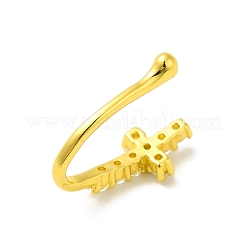 Прозрачная крестообразная клипса из циркония на кольцах в носу&nbsp;LS-AJEW-F059-11G