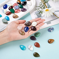 38шт. 19 вида кабошонов из драгоценных камней&nbsp;G-FW0001-04