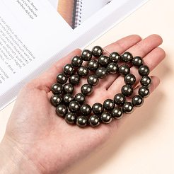 Природного пирита бисер нитей G-L031-10mm-01