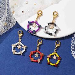 Стекло подвесные украшения HJEW-MZ00050