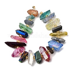 Гальванические природный кристалл кварца бусы пряди&nbsp;G-F800-F09