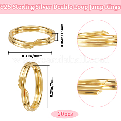 20 шт. 925 разъемных соединительных кольца из стерлингового серебра STER-BBC0006-56