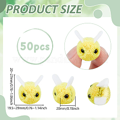 50 Stück Polyester-Bienen&nbsp;DIY-PH0036-25