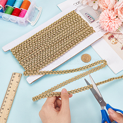 Плетеная кружевная отделка из полиэстера&nbsp;OCOR-WH0079-23A