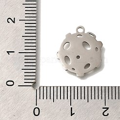 ステンレスペンダント201個  セルチャーム  ステンレス鋼色  15.5x14x1mm  穴：1.5mm&nbsp;STAS-R136-29P