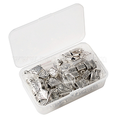 Концы / терминаторы шнуров из сплава тибетского стиля TIBE-TA0001-15