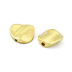 めっき合金ビーズラック  不規則な楕円形  ライトゴールド  12x12.5x3mm  穴：1.4mm&nbsp;PALLOY-I216-34LG