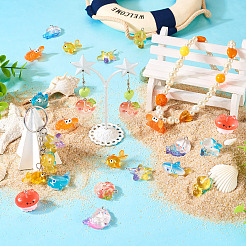 24 шт. подвески из прозрачной смолы в морском стиле в двух стилях RESI-TA0002-43