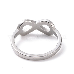 Кольцо на палец бесконечности с кристаллами и стразами RJEW-D120-01P