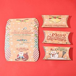 24 шт. 12 стиля картонные коробки-подушки для конфет с рождественской тематикой&nbsp;CON-FS0001-12