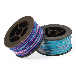 2 Rolle 2 Farben segmentgefärbte runde Polyester-Drehschnüre&nbsp;OCOR-TA0003-65D