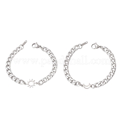 2 шт. браслеты с подвесками-соединителями из нержавеющей стали 304&nbsp;BJEW-JB12935