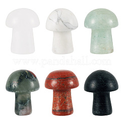 10шт. Фигурки грибов из натуральных и синтетических драгоценных камней&nbsp;G-TA0002-08