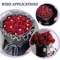 Papier de maille d'emballage de bouquet de fleurs en polyester&nbsp;DIY-WH0569-38B
