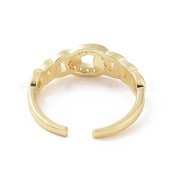 Прозрачные цепочки из кубического циркония в форме открытого кольца-манжеты RJEW-E072-17G