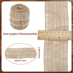 Джутовая лента с кисточками длиной 2 м. OCOR-WH20006-05