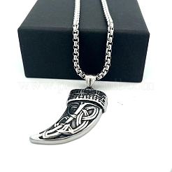 Кулон в форме тигрового зуба из нержавеющей стали 304 для мужчин и женщин.&nbsp;DC8418