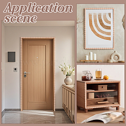 Bandes de bordure de taille sculptées en bois de calebasse pour décoration murale de fond de salon&nbsp;DIY-WH0622-560B