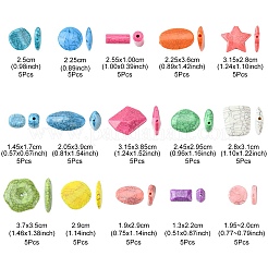 70 шт. 14 стильных непрозрачных акриловых бусины с кракелюром&nbsp;OACR-YW0001-64A