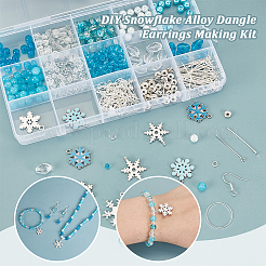 DIY-Set zur Herstellung baumelnder Ohrringe aus Schneeflockenlegierung&nbsp;DIY-PH0022-67