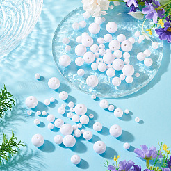 100pcs 5 estilos de cuentas acrílicas opacas&nbsp;MACR-TADJ0001-12H