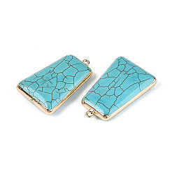 Трапециевидные подвески из окрашенной синтетической бирюзы&nbsp;TURQ-T004-19