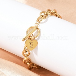 Браслеты с подвесками из нержавеющей стали 304 золотистого цвета&nbsp;LS-NJEW-K284-01G-E