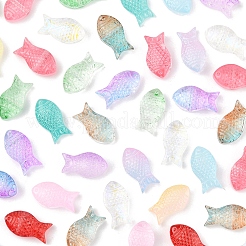50pcs perles de verre transparentes peintes à la bombe&nbsp;GLAA-FS0002-06A