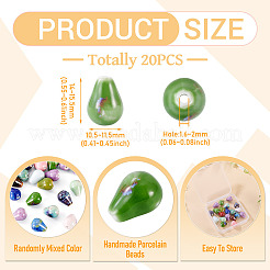 20шт фарфоровые бусины ручной работы&nbsp;PORC-TA0001-24