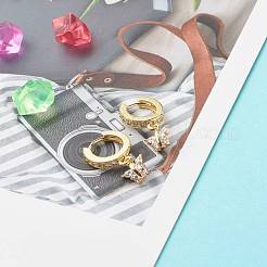 Серьги-кольца с кубическим цирконием в виде бабочки для девушки X1-EJEW-JE04637