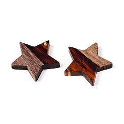 Pendenti in resina e legno di noce&nbsp;RESI-T057-37D
