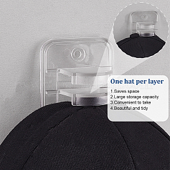 2 шт. настенная стойка для хранения бейсболок из ПВХ&nbsp;AJEW-ME0002-47A