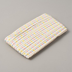 エスニック風刺繍ポリエステルリボン  ジャカードリボン  服飾材料  片面花柄  古いレース  3/8~1/2インチ（11~13mm）  約20ヤード/カード&nbsp;OCOR-WH0060-34D