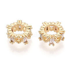 Латунь микропаве прозрачный кубический цирконий европейский бисер KK-N275-06G