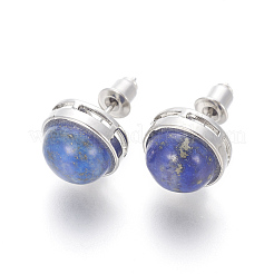 Boucles d'oreilles en lapis-lazuli teint naturel&nbsp;EJEW-F162-H03
