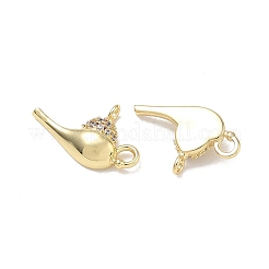 Pendentifs en laiton zircon cubique transparent&nbsp;KK-D289-19G