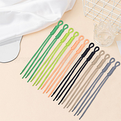 12 pendentif décoratif en corde de nylon bicolore&nbsp;HJEW-CP0001-47C