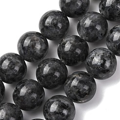 Натуральные нити бус из ларвикита&nbsp;G-A310-A03-16mm