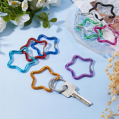 18 шт. двухцветные алюминиевые сплавные карабины для скалолазания&nbsp;DIY-DC0003-94