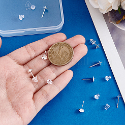 4 пара 925 сережек-гвоздиков из стерлингового серебра&nbsp;STER-PH0003-93