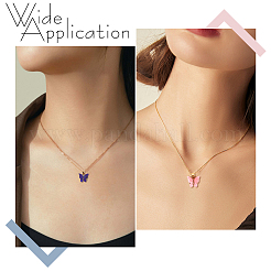 10 шт. 10-цветная акриловая подвеска в виде бабочки из цинкового сплава&nbsp;NJEW-GO0001-19