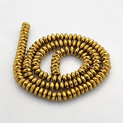 Electroplate non magnetici ematite sintetico fili di perline&nbsp;G-J208C-04