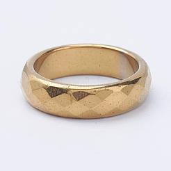 Гальванические немагнитные синтетические гематитовые кольца RJEW-F068-17mm