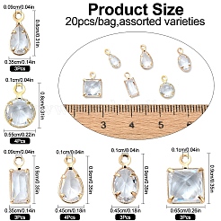 Латунные подвески из кубического циркония&nbsp;ZIRC-YW0001-12