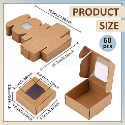 60 квадратная складная креативная коробка из крафт-бумаги&nbsp;CON-BC0007-72A
