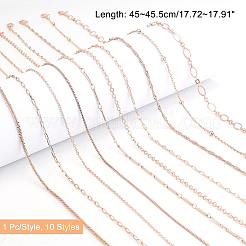 10 шт. 10 стиля латунных скрепок&nbsp;MAK-PH0004-33RG