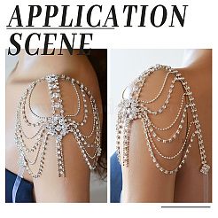 Цепи со стразами плечевые цепи AJEW-WH0596-072